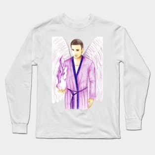 Archangel Zadkiel Keeper of the Violet Flame- White Long Sleeve T-Shirt